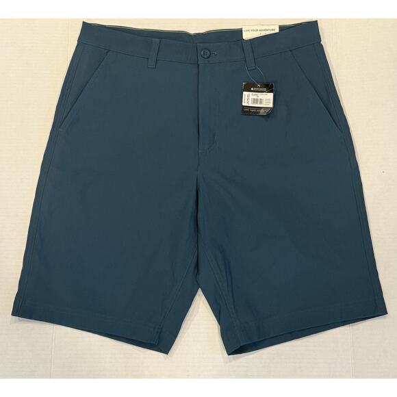 Eddie Bauer Shorts Mens 34 Blue Spruce Takeoff Chino Classic Fit Lightweight NWT - Picture 1 of 9